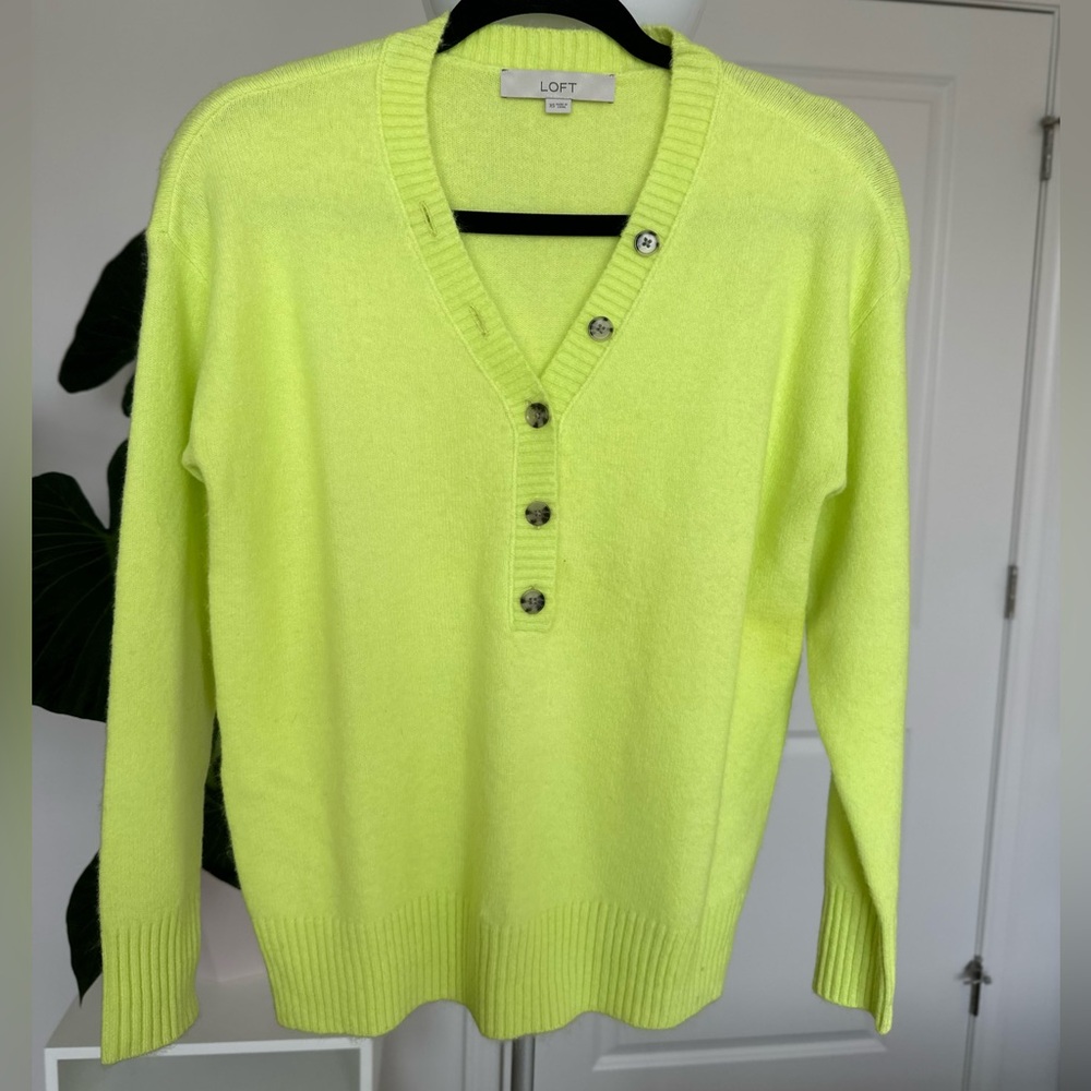 LOFT Lime Crush Cardigan